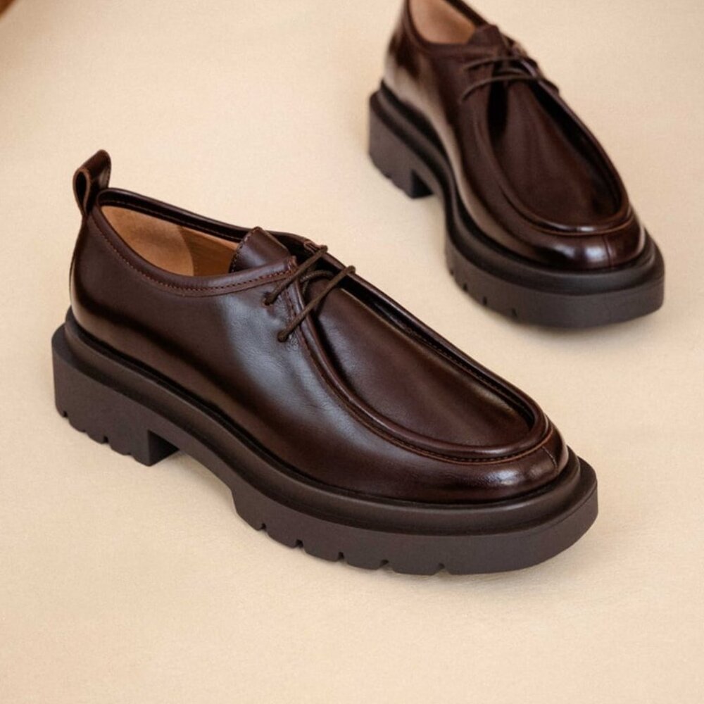 Bobbies Noreen Derby Loafer Shoes / Irish Coffee Sz US 39 UK 5.5 *NEW*